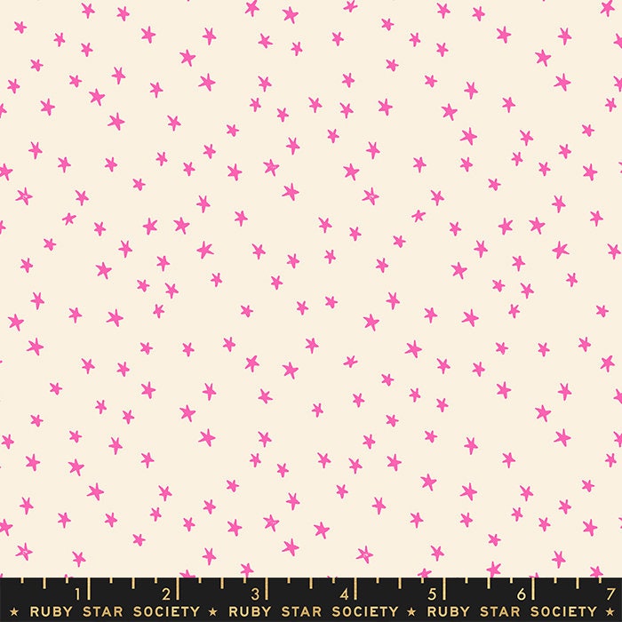 Starry Mini Starry Neon Pink by Alexia Abegg RS4110-22 for Ruby Star Society Sold in 1/2 yard increments