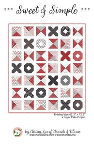 Sweet and Simple Quilt Pattern BNB 2310 by Chrissy Lux for Sew Lux Fabric 62.5"x 72.5"