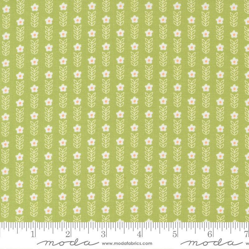 Strawberry Lemonade Blooms Lime by Sherri and Chelsi 37673-19 Sold in 1/2 yard increments