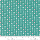 Strawberry Lemonade Blooms Teal by Sherri and Chelsi 37673-21 Sold in 1/2 yard increments