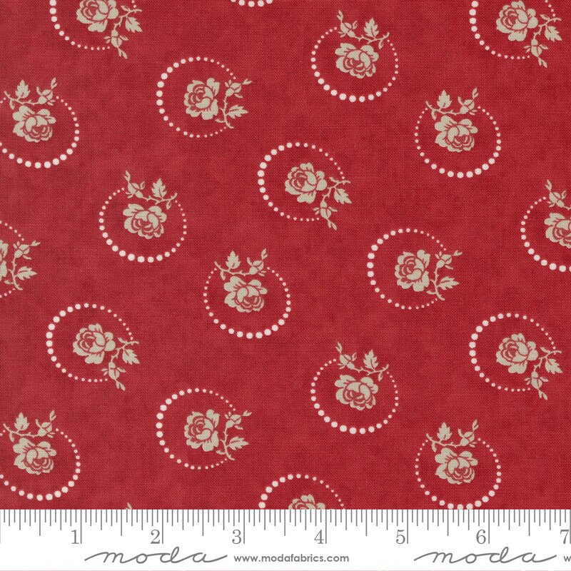 Ridgewood English Rose Ruby 14973-17 by Minick and Simpson Sold in 1/2 yard increments