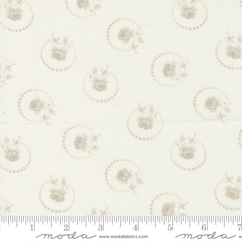 Ridgewood English Rose Milk 14973-11 by Minick and Simpson Sold in 1/2 yard increments