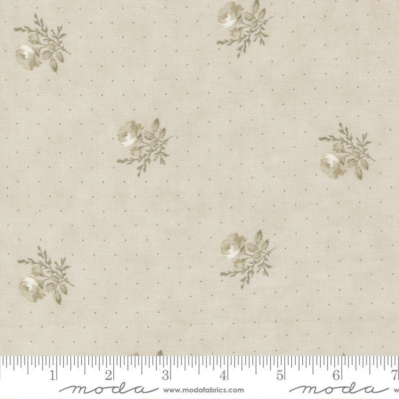 Ridgewood Faded Roses Taupe 14972-12 by Minick and Simpson Sold in 1/2 yard increments