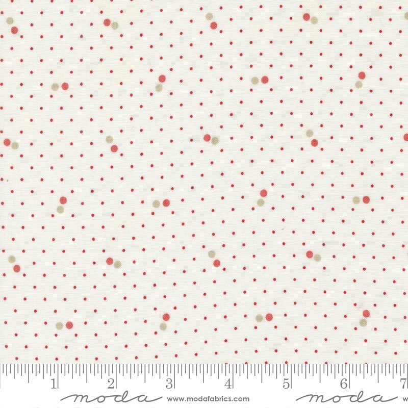 Ridgewood Polka Dot Dance Milk 14978-11 by Minick and Simpson Sold in 1/2 yard increments