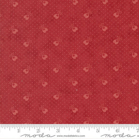 Ridgewood Calico Heart Ruby 14976-17 by Minick and Simpson Sold in 1/2 yard increments