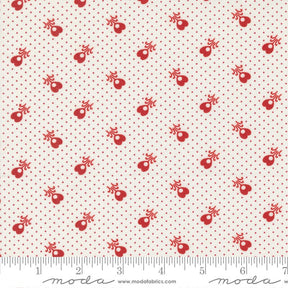 Ridgewood Calico Heart Milk 14976-11 by Minick and Simpson Sold in 1/2 yard increments