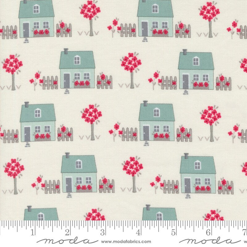 My Summer House Summer House Cream 3040-12 by Bunny Hill Designs Sold in 1/2 Yard Increments