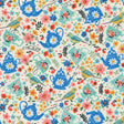 Julia Tea Time Tea Pots Flowers Birds Porcelain 11921-11 By Crystal Manning For Moda Fabrics - Sold in 1/2 Yard Increments cut continuous