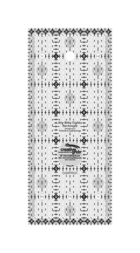 Creative Grids Charming Itty Bitty Eights 5in x 15in Quilt Ruler- CGRPRG3 ***ships for free***