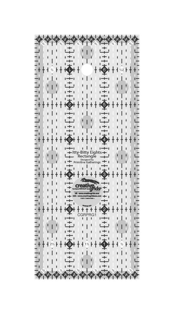 Creative Grids Charming Itty Bitty Eights 5in x 15in Quilt Ruler- CGRPRG3 ***ships for free***