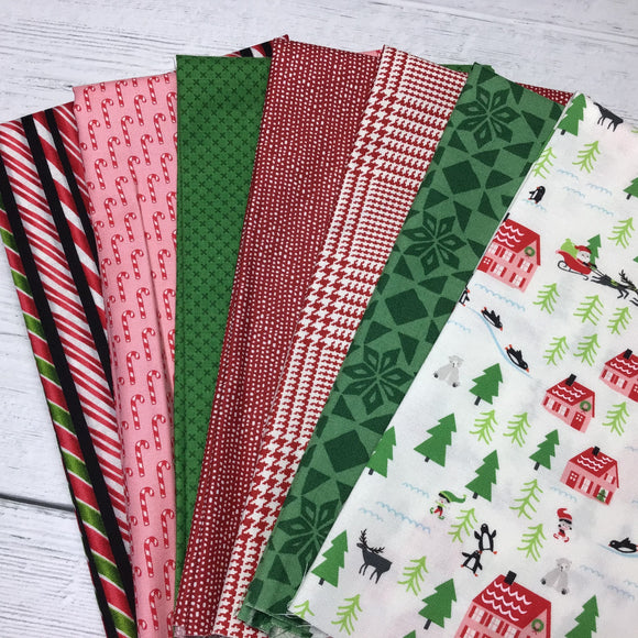 Custom Holiday Fat Quarter Bundle 7 FQ
