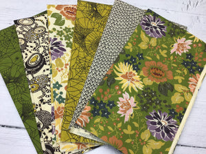 Custom Green Halloween Fat Quarter Bundle 6 FQ