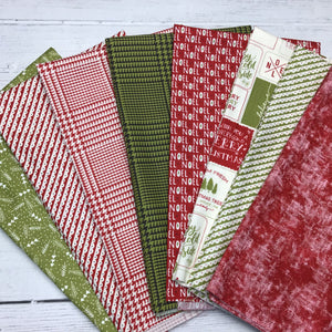Custom Christmas Textures Fat Quarter Bundle 8 FQ