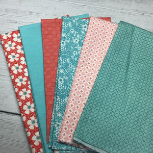 Custom Green and Red Fat Quarter Bundle 6 FQ