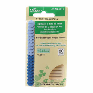 Flower Head Pins Blue by Clover